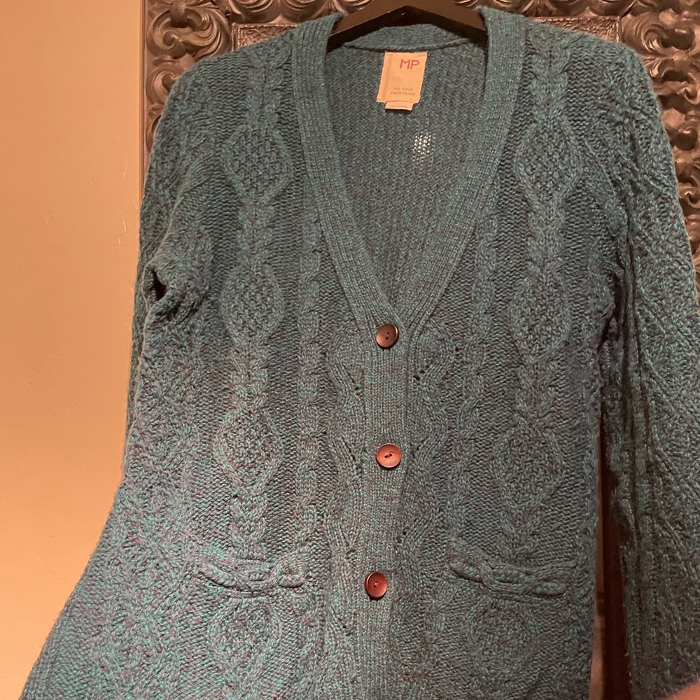 Anthropologie Far Away From Close Cardigan Skirted MP